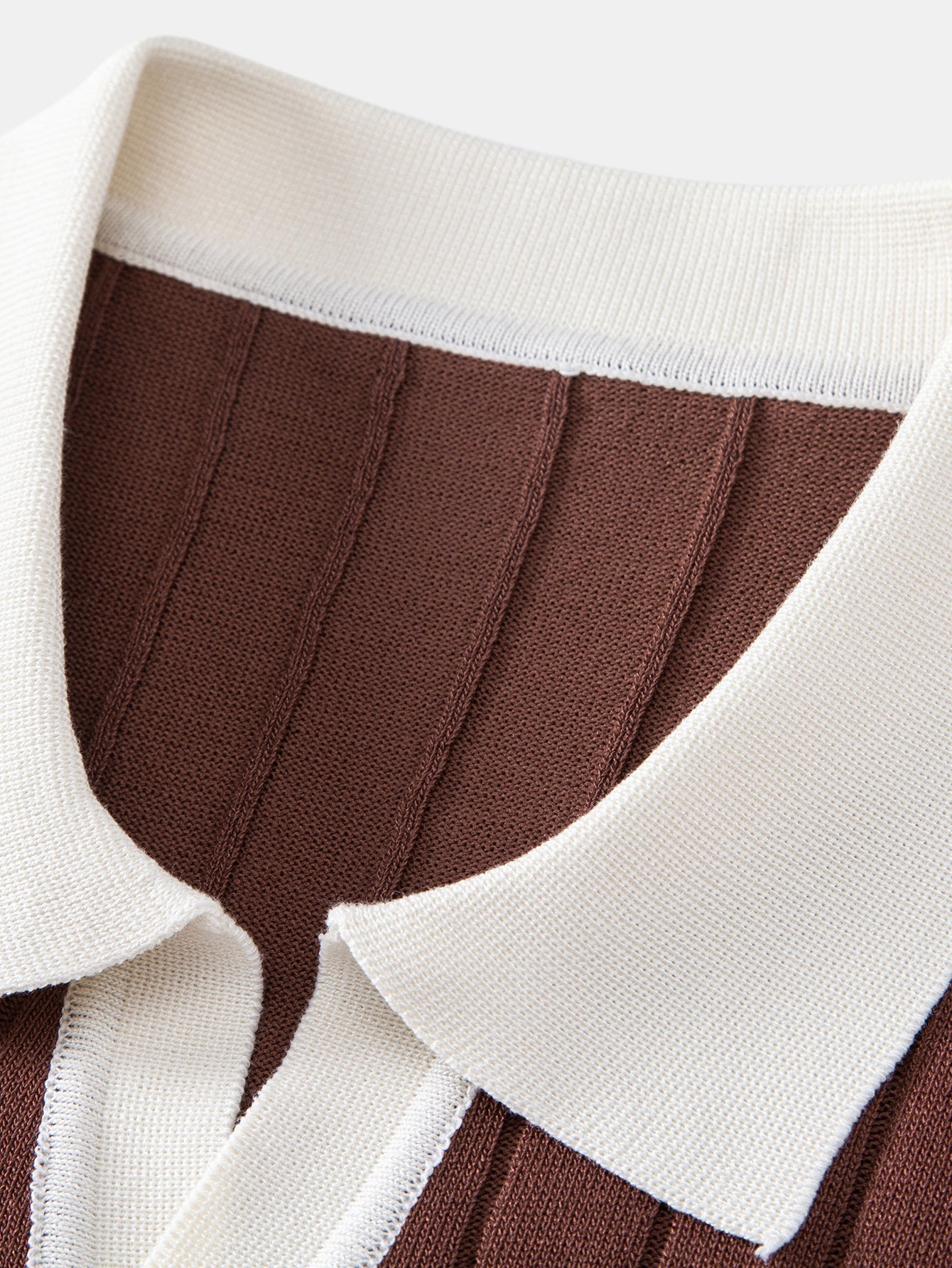 Contrast Trim Stripe Johnny Collar Polo & Slim Fit Tapered Trousers