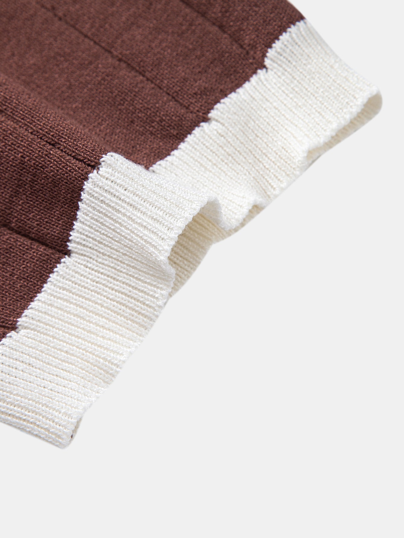 Contrast Trim Stripe Johnny Collar Polo & Slim Fit Tapered Trousers