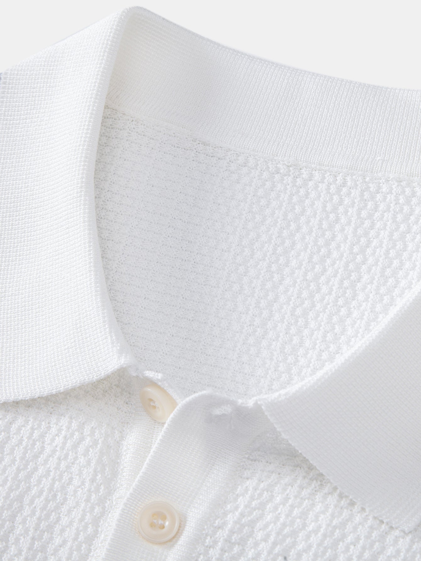 Contrast Textured Knit Polo & Slim Fit Tapered Trousers