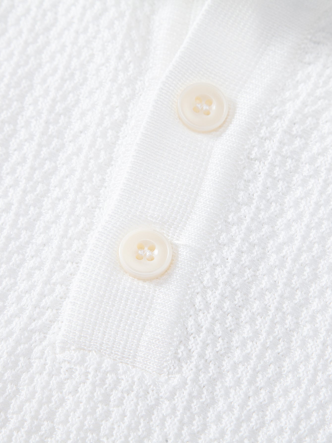 Contrast Textured Knit Polo & Slim Fit Tapered Trousers
