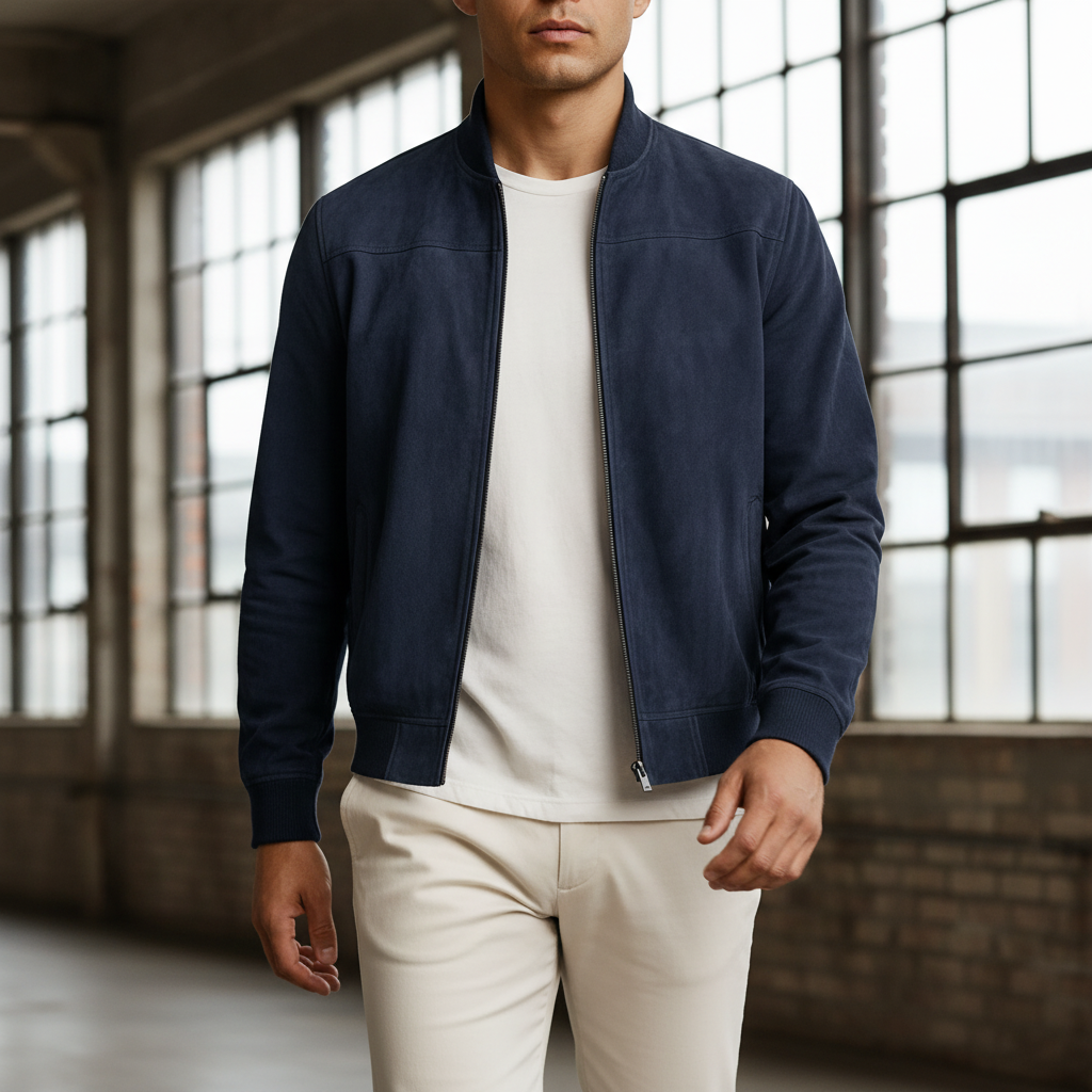 Lureon Classic Suede Bomber Jacket