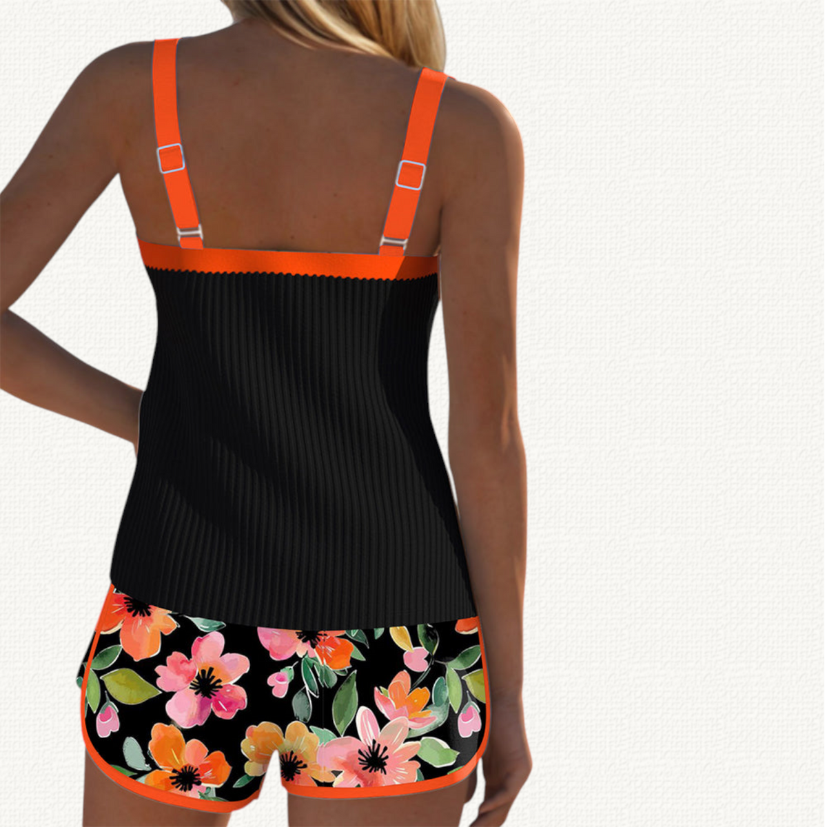 Marina | Ruched Tankini with Frill Trim and Shorts