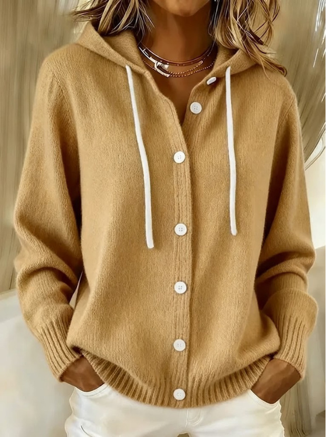 Bella Cozy Hooded Knit Cardigan