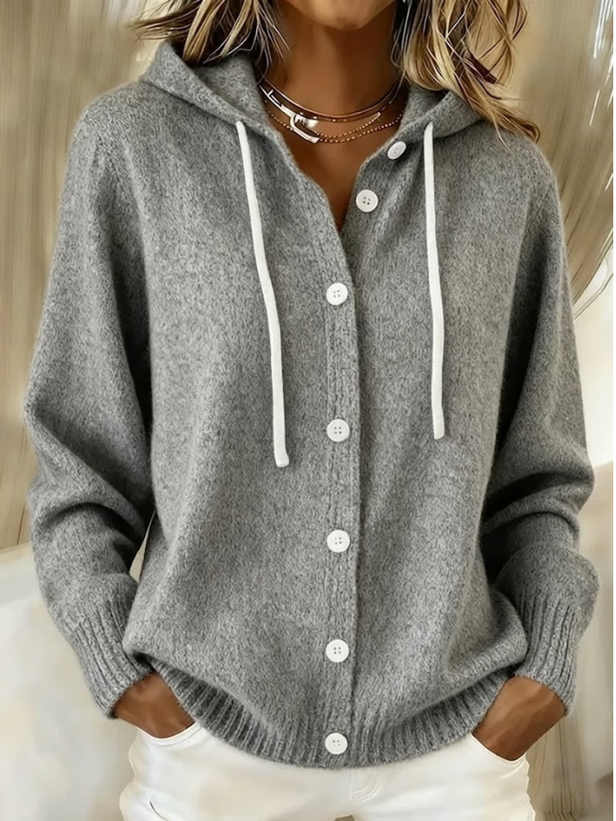 Bella Cozy Hooded Knit Cardigan