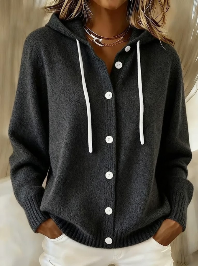 Bella Cozy Hooded Knit Cardigan