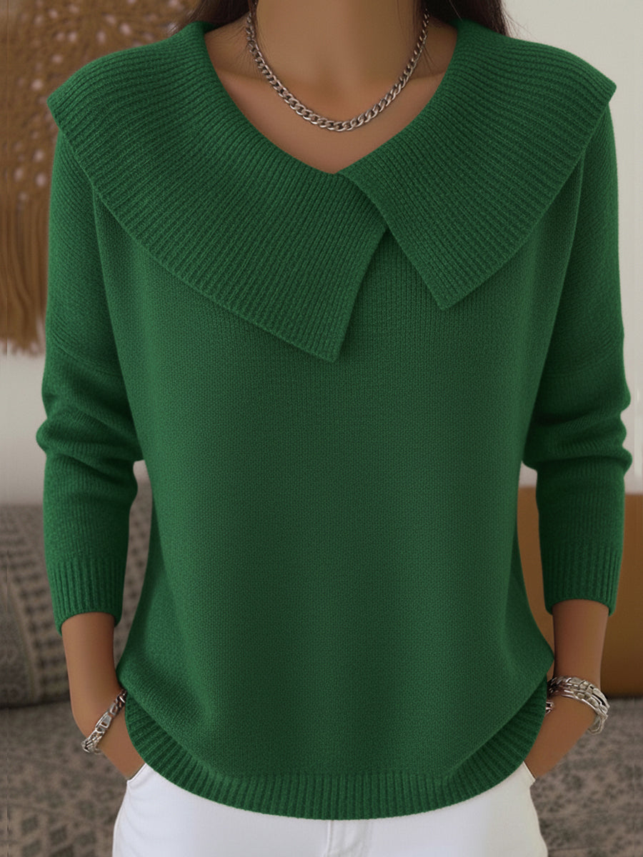 Yareli Elegant Collar Knit Jumper