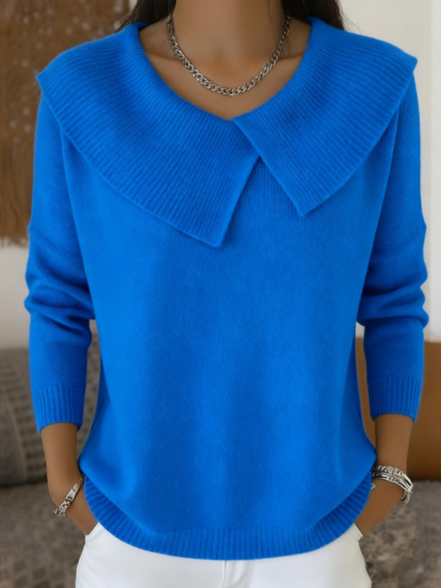 Yareli Elegant Collar Knit Jumper