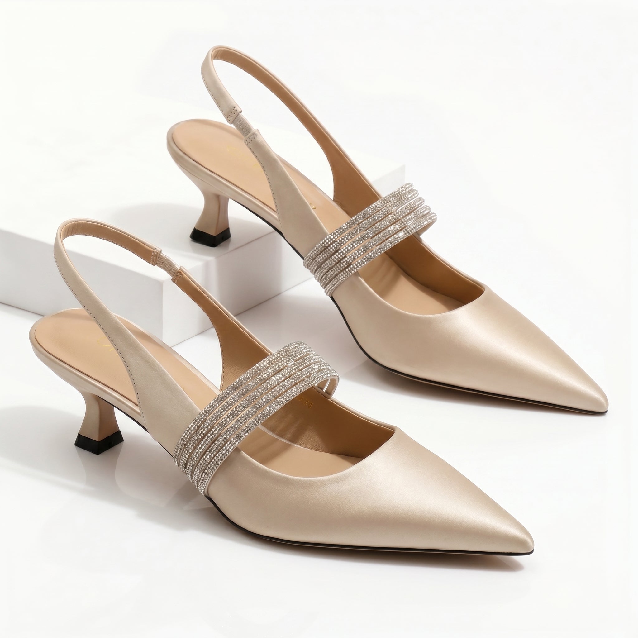 Ginevra | Crystal Kitten Heel