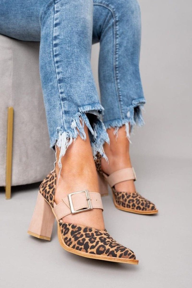 Barbara | Leopard Print Block Heel