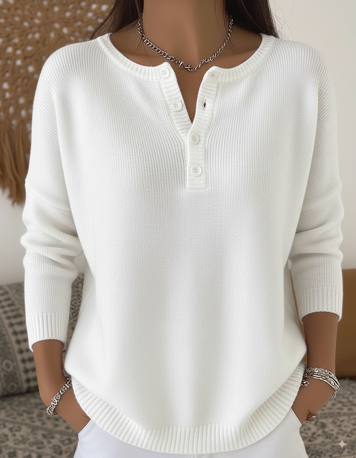 Monica Classic Button Knit Sweater