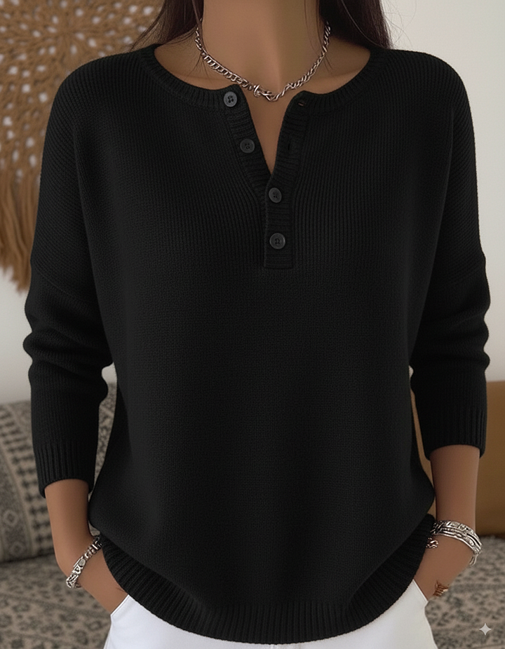 Monica Classic Button Knit Sweater
