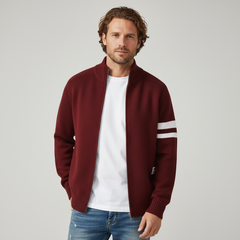 Marcus Classic Ribbed Zip Sweater - lifestyle