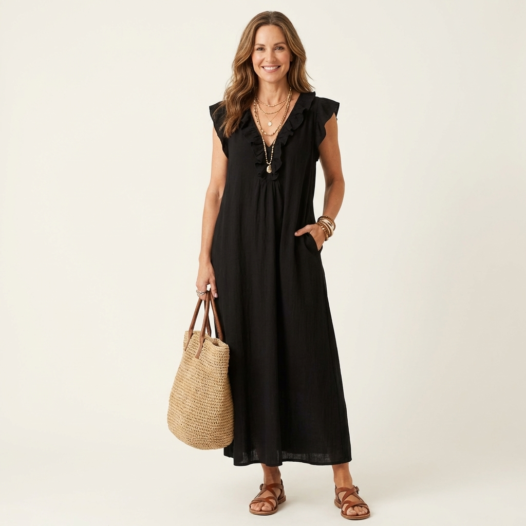 Victoria V-Neck Maxi Dress