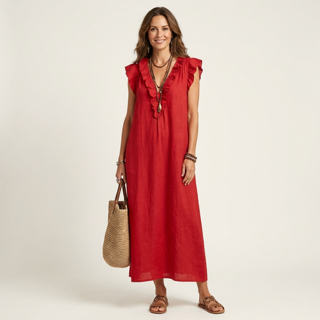 Victoria V-Neck Maxi Dress