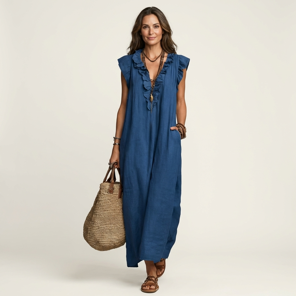 Victoria V-Neck Maxi Dress