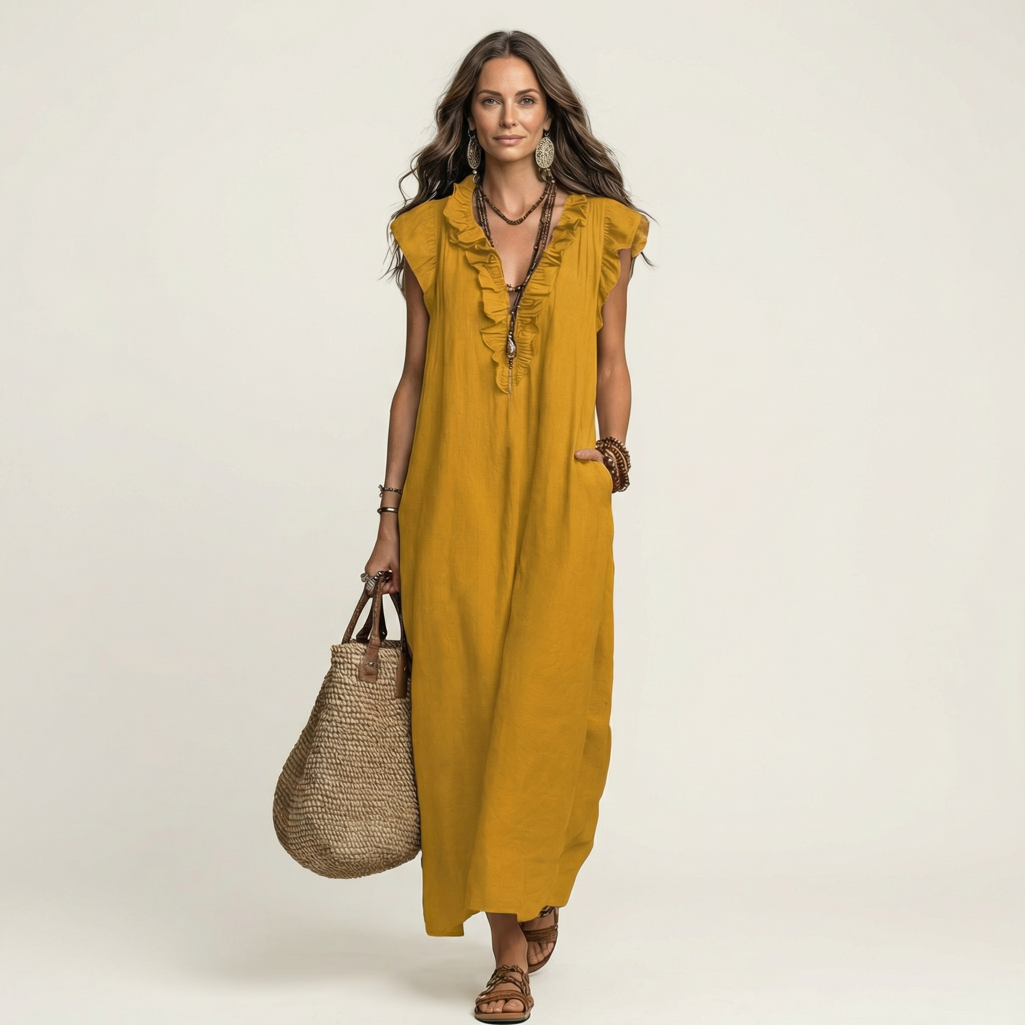 Victoria V-Neck Maxi Dress