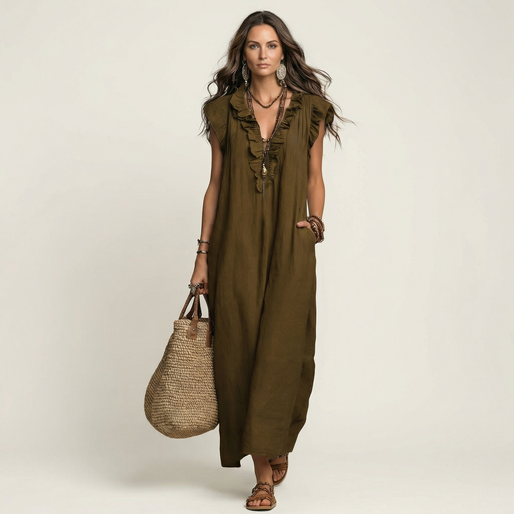 Victoria V-Neck Maxi Dress