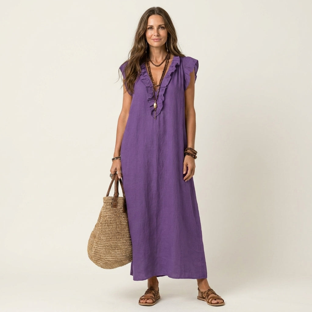 Victoria V-Neck Maxi Dress
