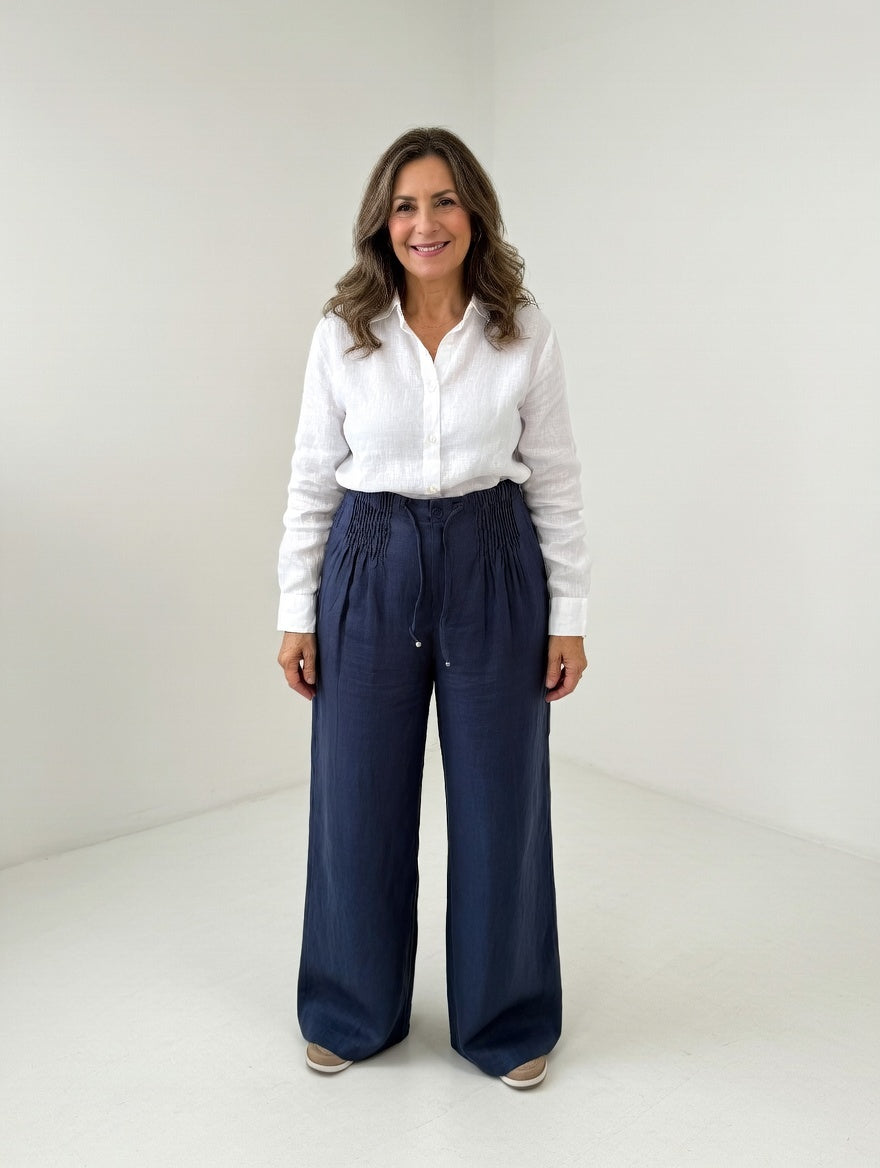 Zofia - Lightweight Cotton Wide-Leg Trousers
