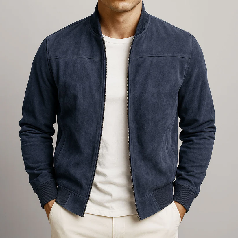 Lureon Classic Suede Bomber Jacket