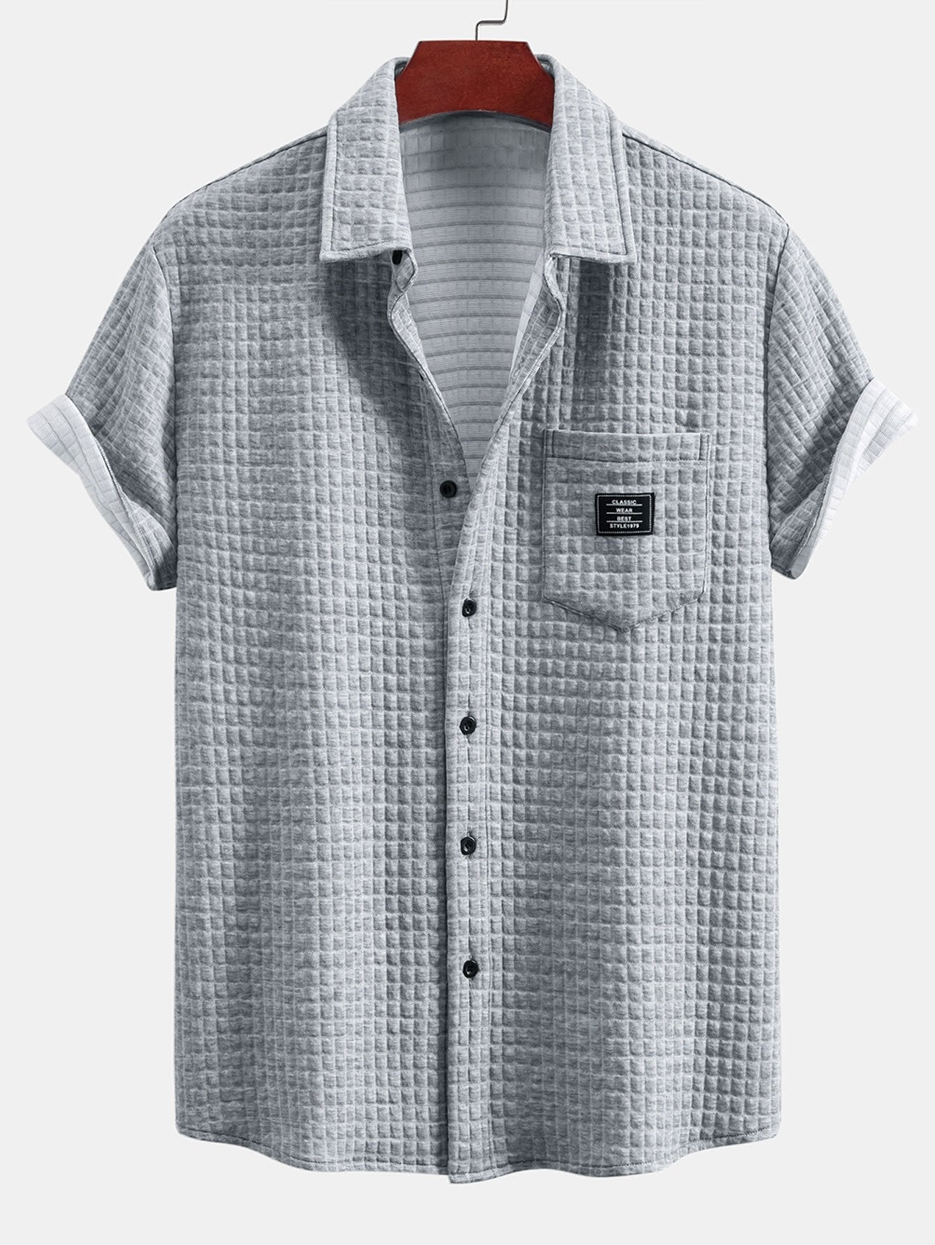 Korte Mouw Wafelshirt & Trekkoord Wafel Joggingbroek