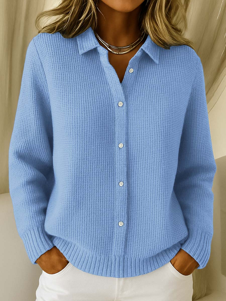 Amari Classic Waffle Knit Cardigan
