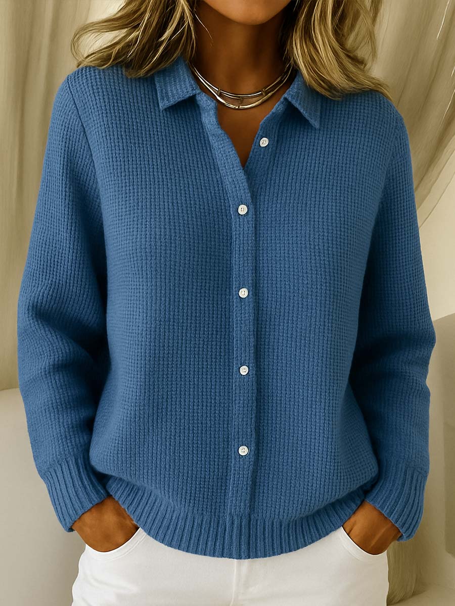 Amari Classic Waffle Knit Cardigan