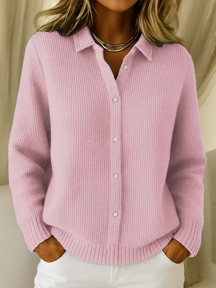 Amari Classic Waffle Knit Cardigan