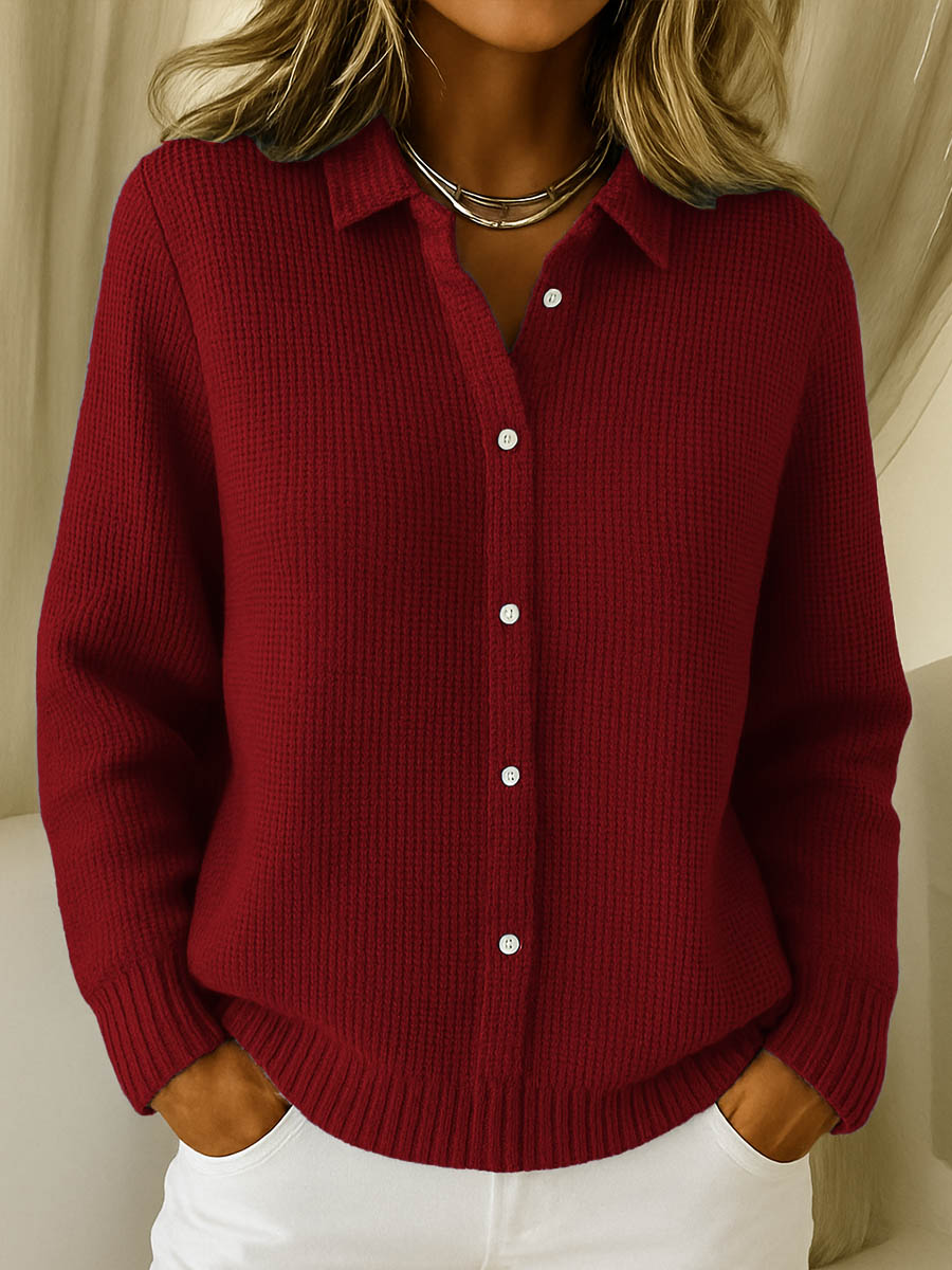 Amari Classic Waffle Knit Cardigan