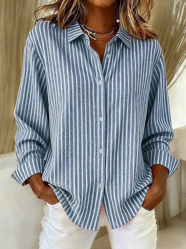 Louise Effortless Striped Knit Cardigan