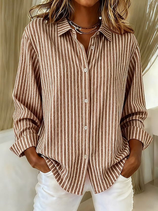 Louise Effortless Striped Knit Cardigan