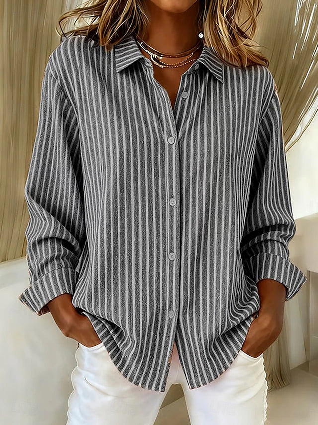 Louise Effortless Striped Knit Cardigan