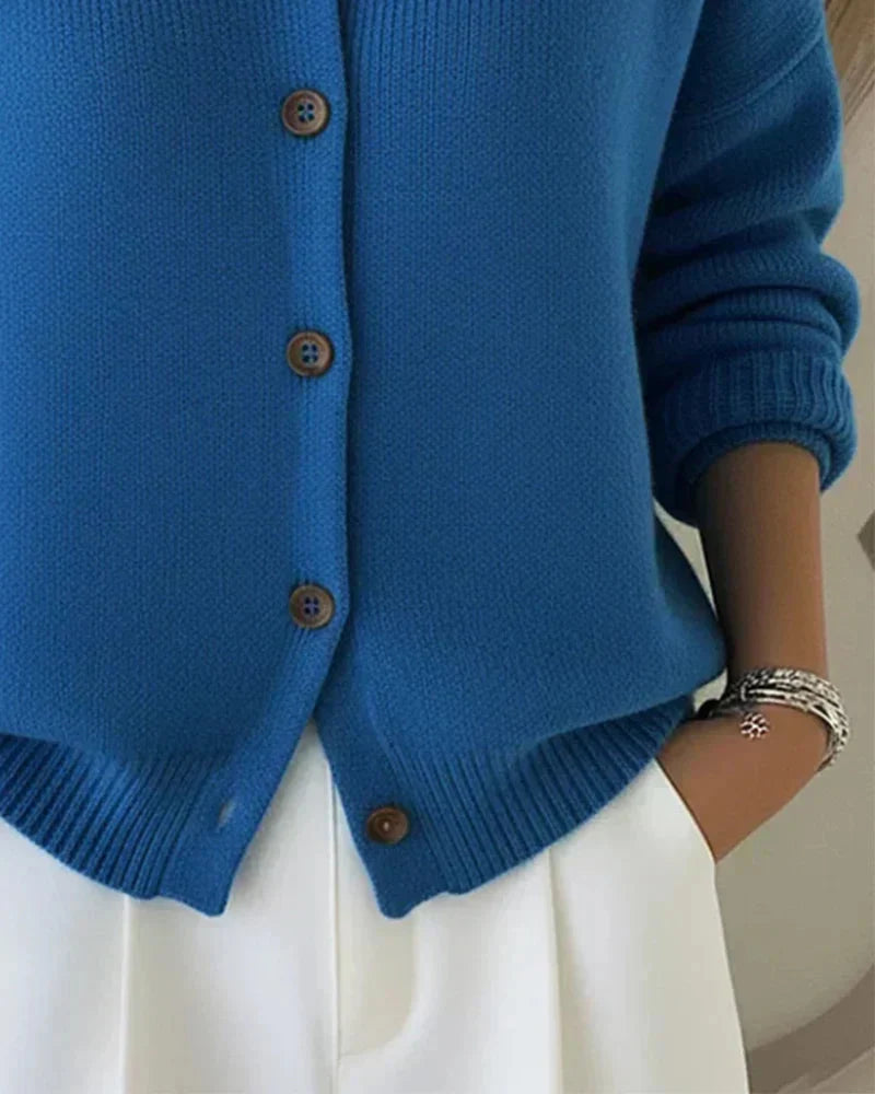 Amara Classic Collared Knit Cardigan