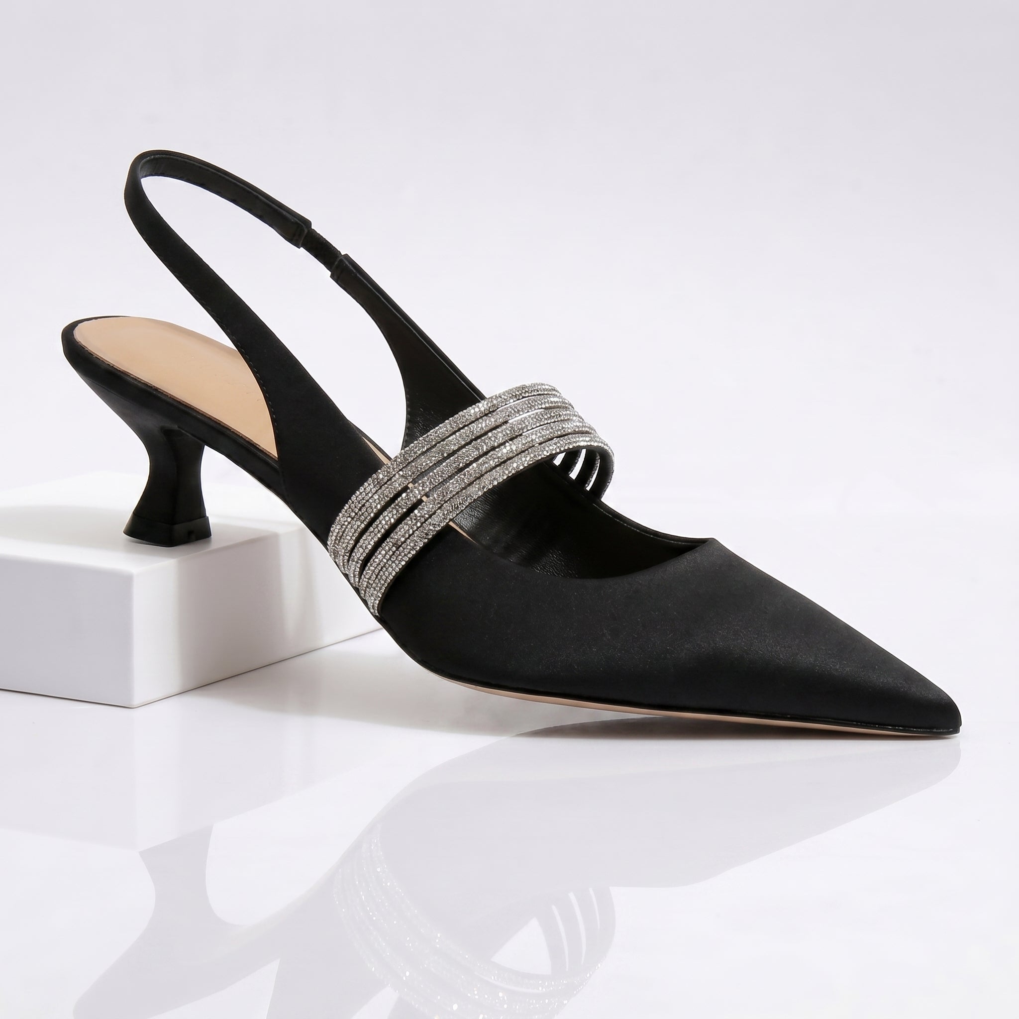 Ginevra | Crystal Kitten Heel