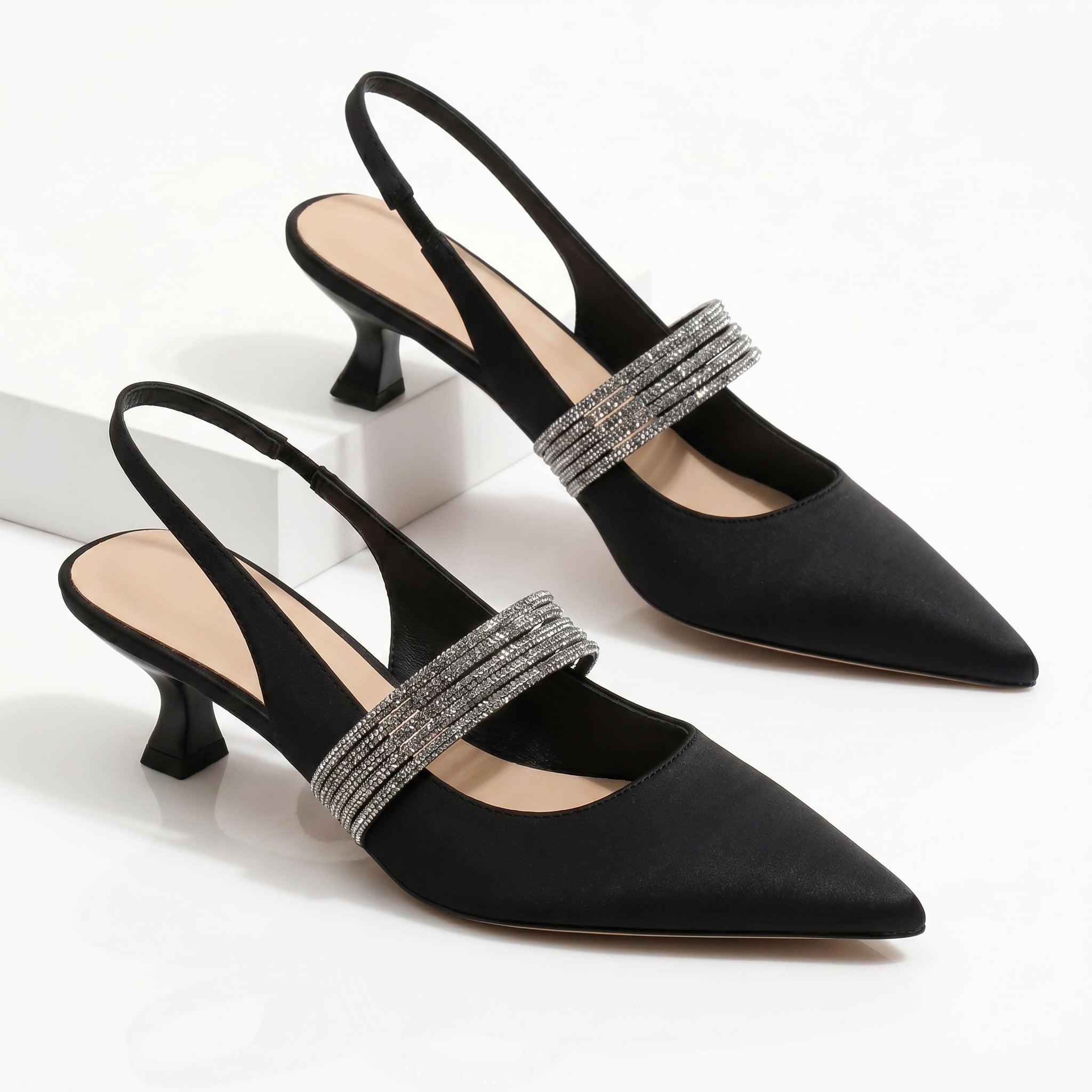 Ginevra | Crystal Kitten Heel