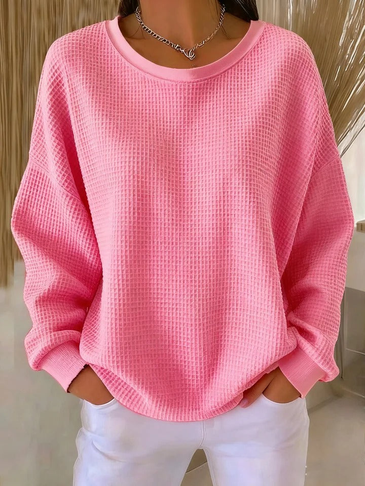 Scarlet Cozy Waffle Knit Jumper