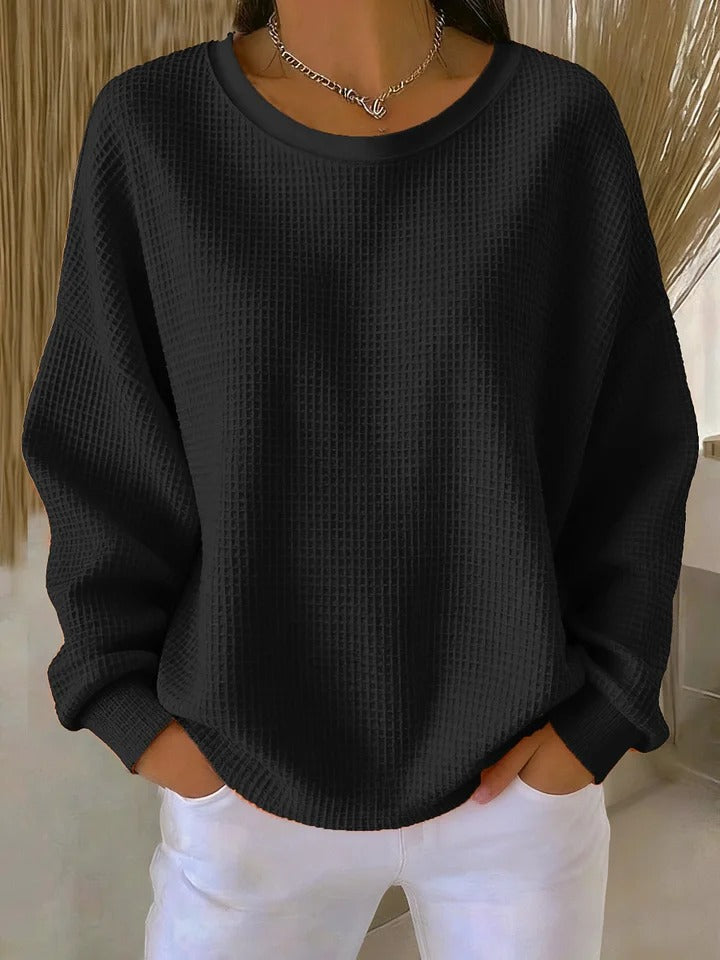 Scarlet Cozy Waffle Knit Jumper