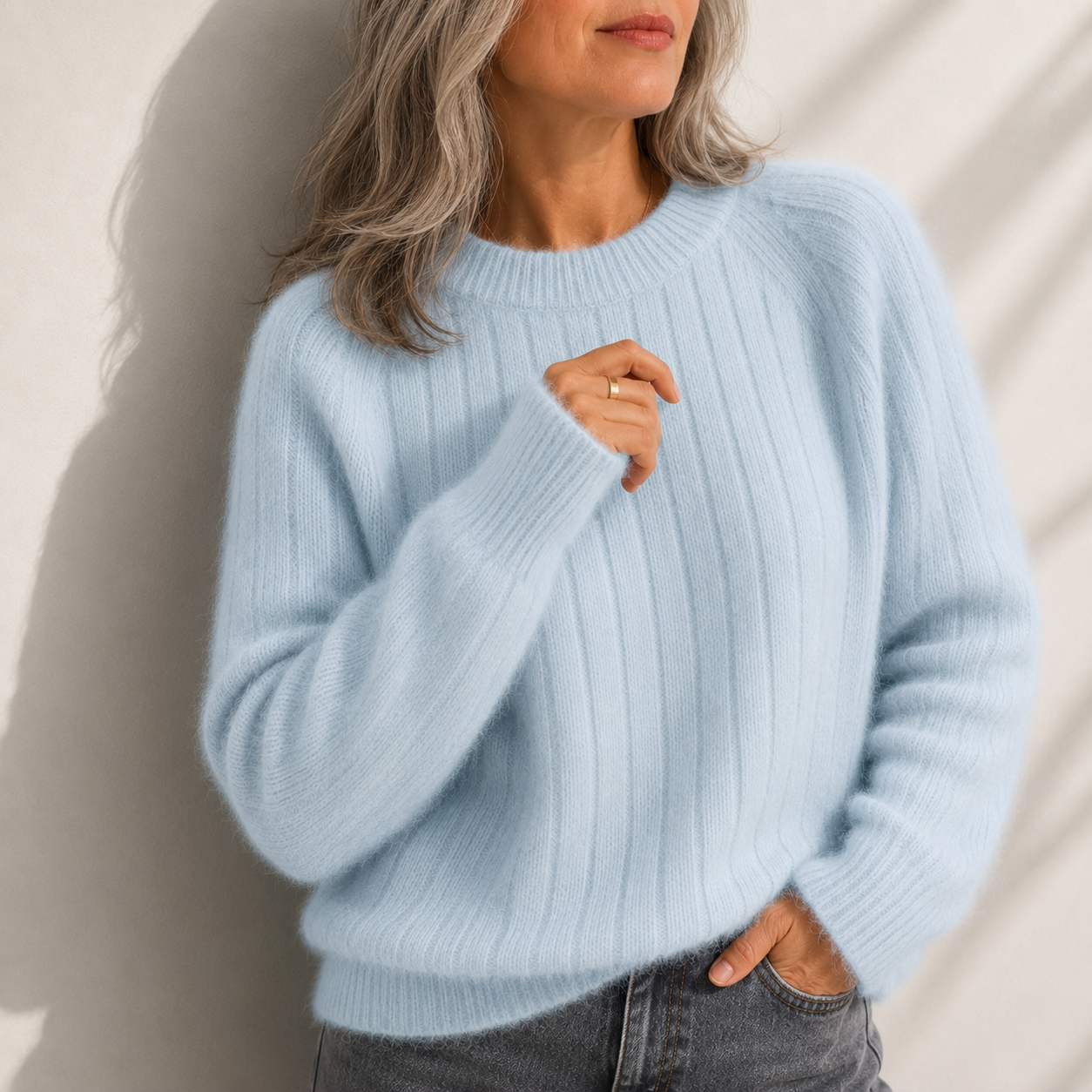 Milana Solid Colour Fluffy Sweater