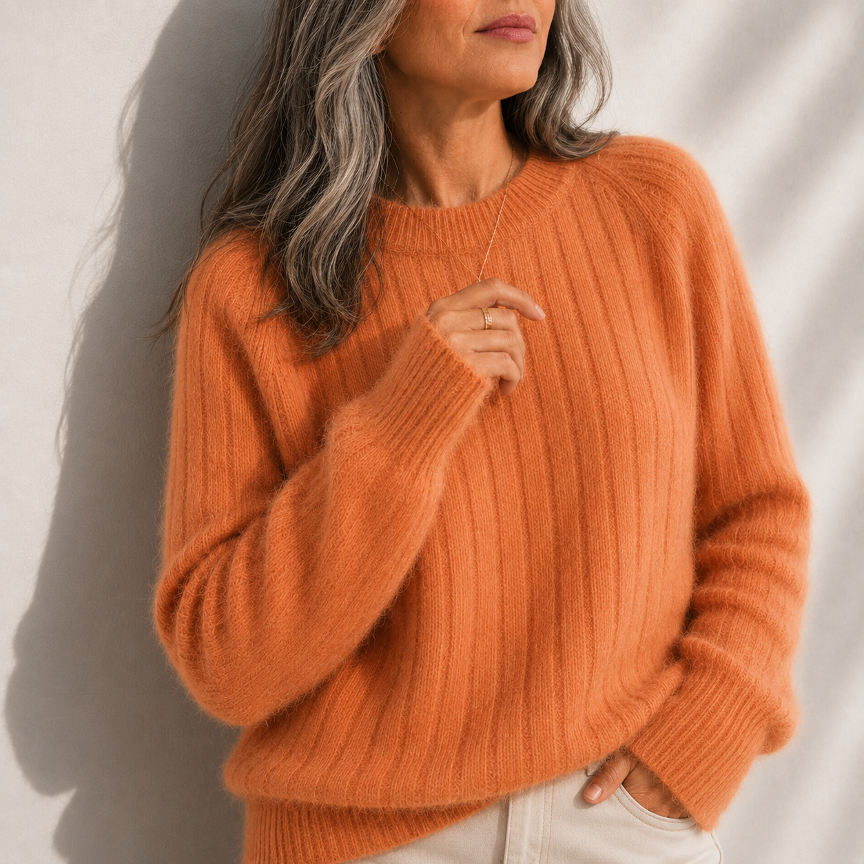 Milana Solid Colour Fluffy Sweater