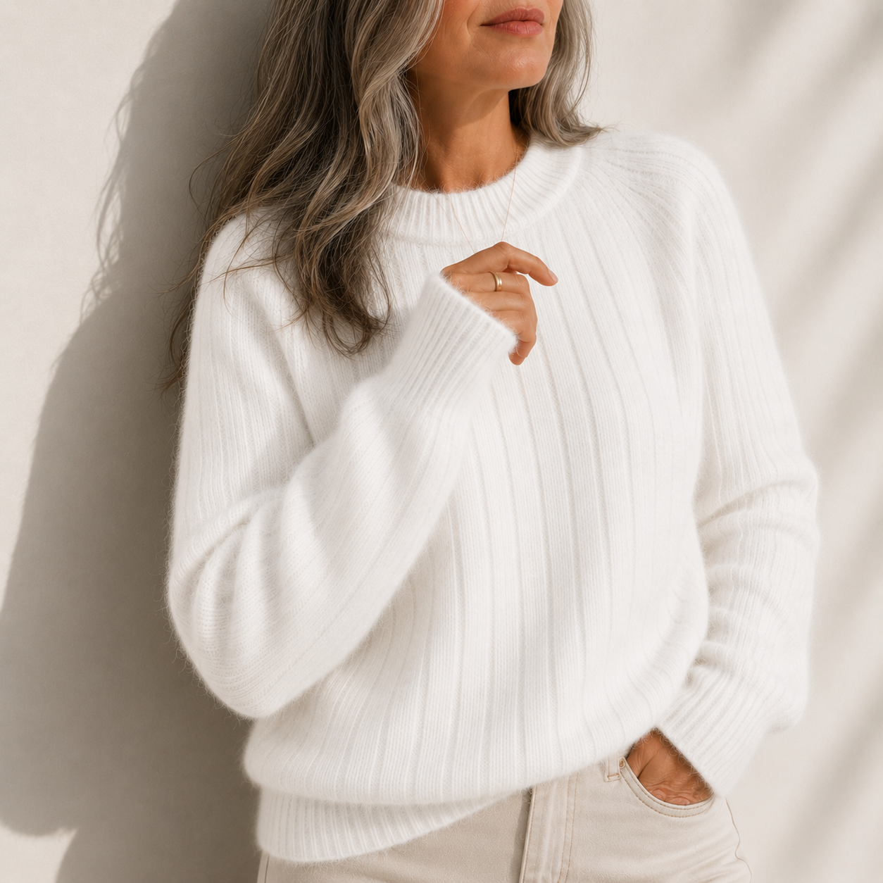 Milana Solid Colour Fluffy Sweater