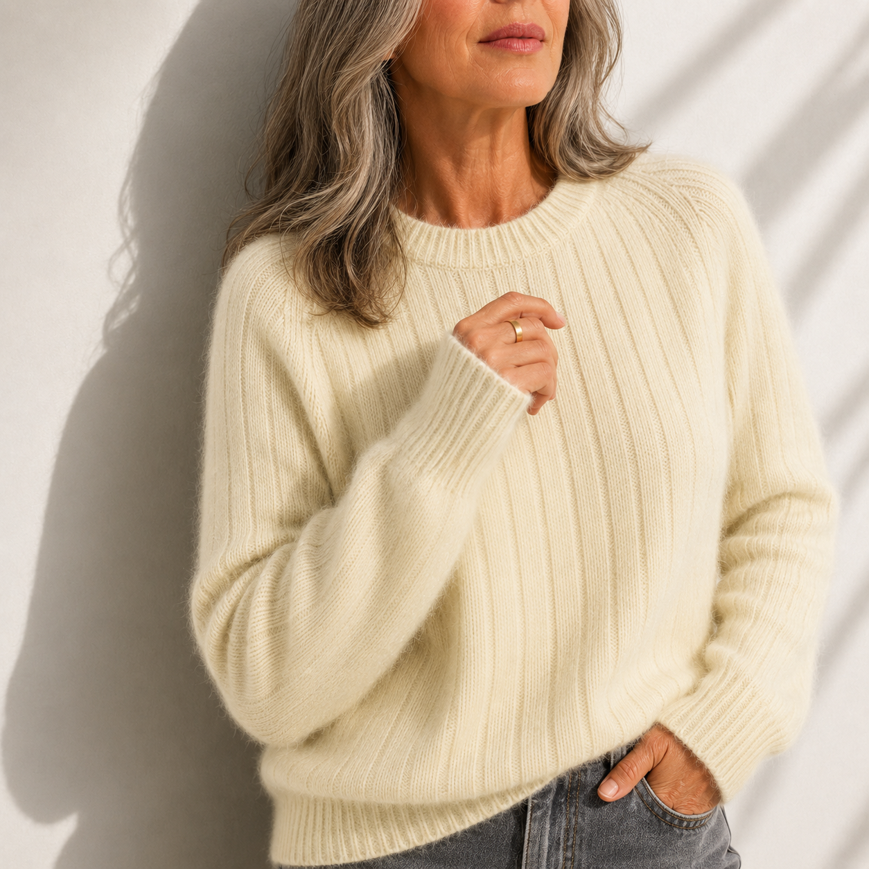 Milana Solid Colour Fluffy Sweater