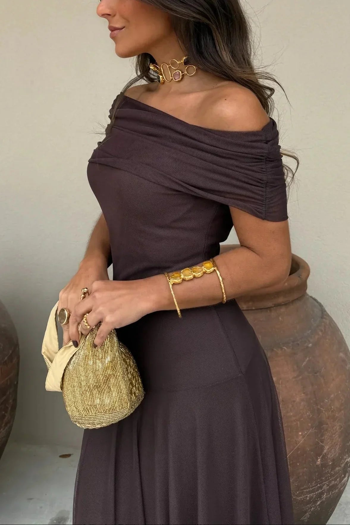 Luna Pleated Maxi Dress