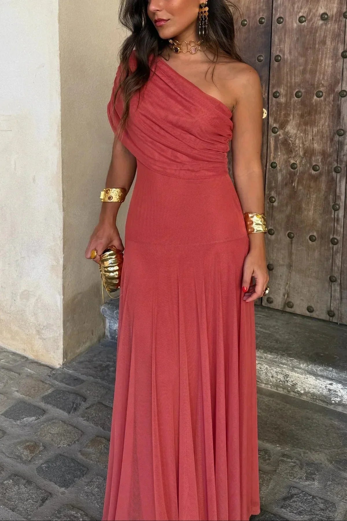 Luna Pleated Maxi Dress