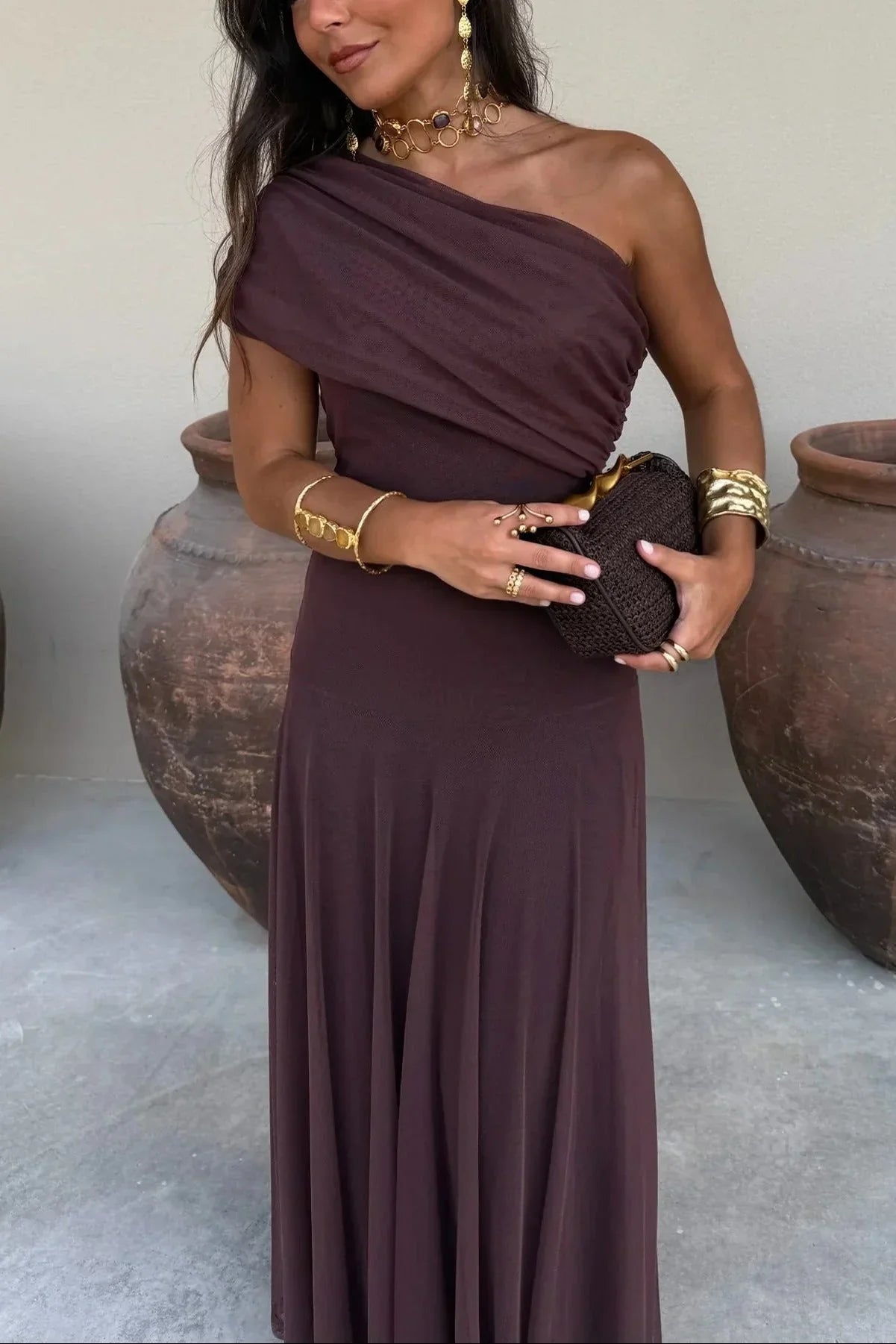 Luna Pleated Maxi Dress