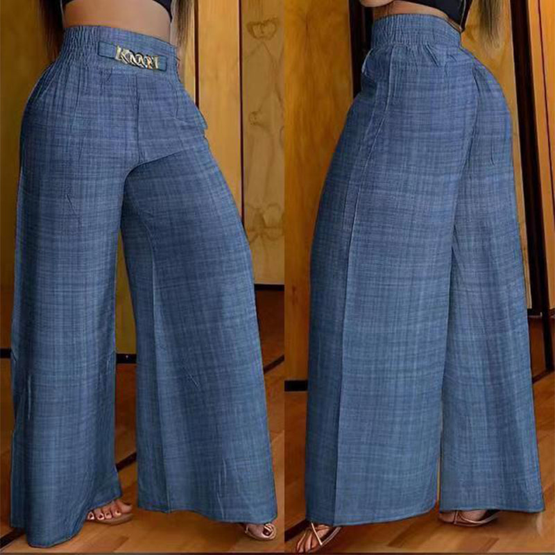 Evelyne - Sculpting High-Waisted Wide-Leg Trousers